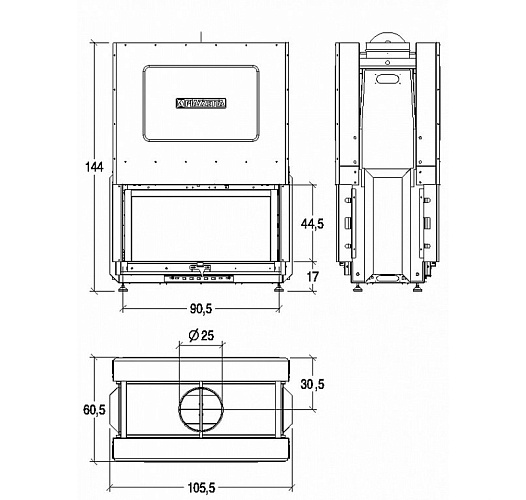 Каминная топка Piazzetta me 90/44 в_1